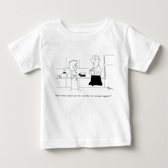Camiseta Para Bebê Demasiado café (Frente)