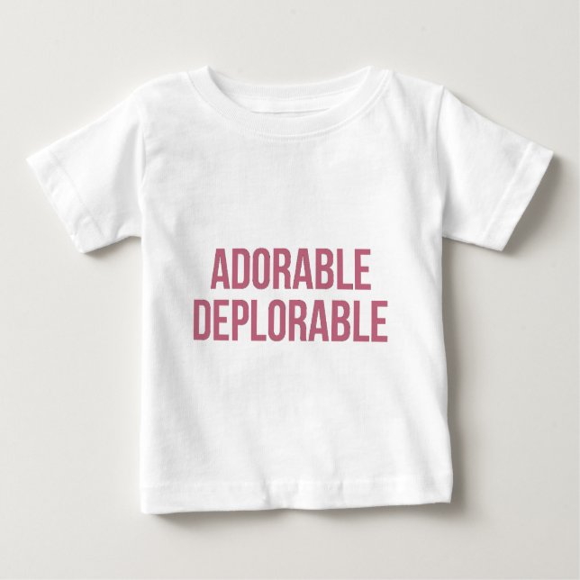 Camiseta Para Bebê - Deplorável - trunfo adorável - republicano (Frente)