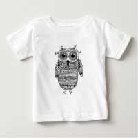 Desenho étnico da tinta da coruja