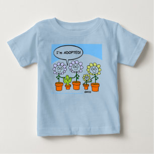 Camiseta Para Bebê Desenhos animados adotados engraçados doces