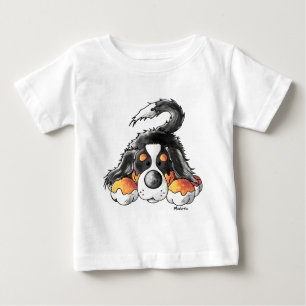 Camiseta Para Bebê Desenhos animados engraçados do cão de montanha 