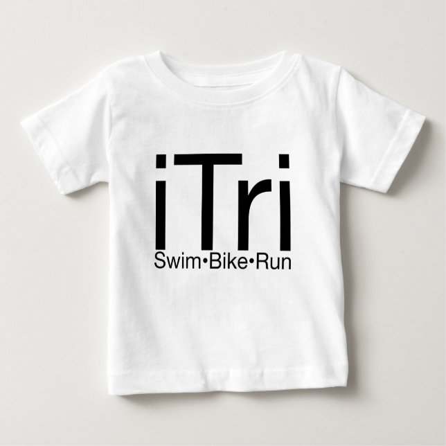 Camiseta Para Bebê Desgaste do Triathlon (Frente)