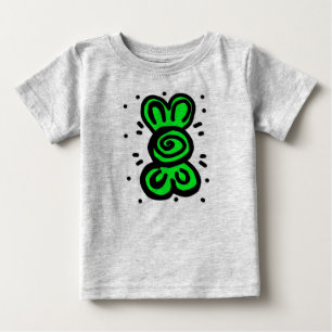 Camiseta Para Bebê design arco verde-claro