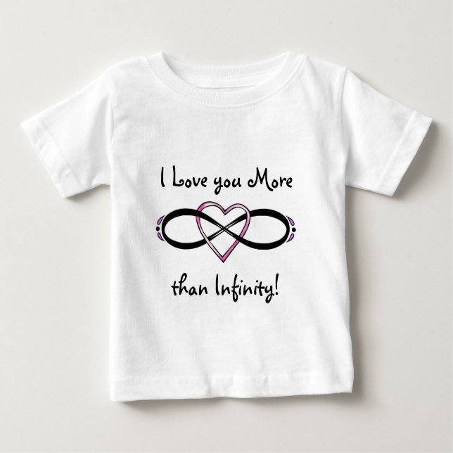Camiseta Para Bebê Design de Amor Infinito (Frente)