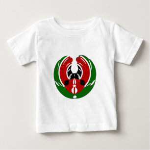 Camiseta Para Bebê Design de Arte de Padrões de Sinalizador Queniano