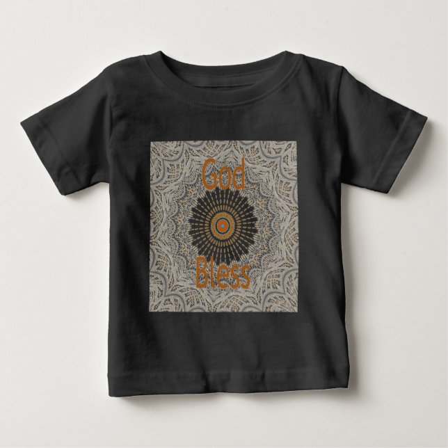 Camiseta Para Bebê Design de arte tradicional africana (Frente)