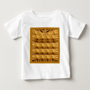 Camiseta Para Bebê Design de Impressão em Animais do Girafa do Ouro I