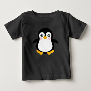 Camiseta Para Bebê Design de Pinguim Pinguim