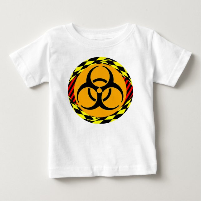 Camiseta Para Bebê Design de risco biológico por Kenneth Yoncich (Frente)
