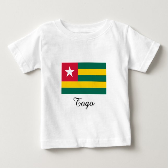 Camiseta Para Bebê Design de Sinalizador Togo (Frente)