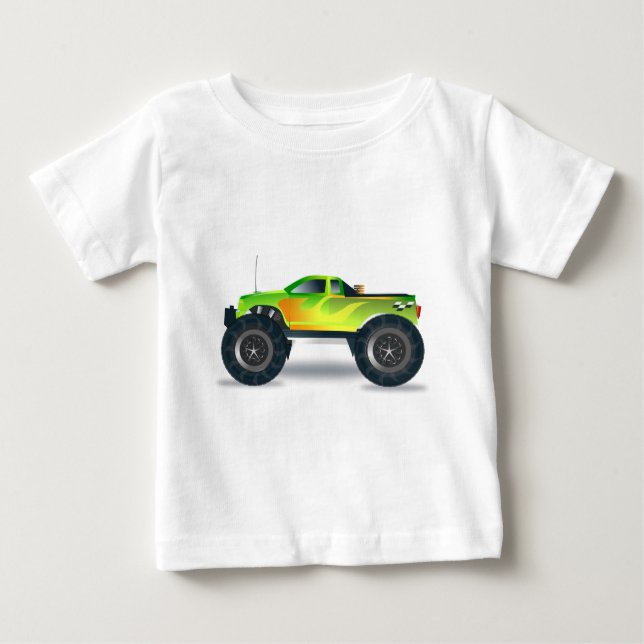 Camiseta Para Bebê Design do Monster Truck Speedway-lover (Frente)