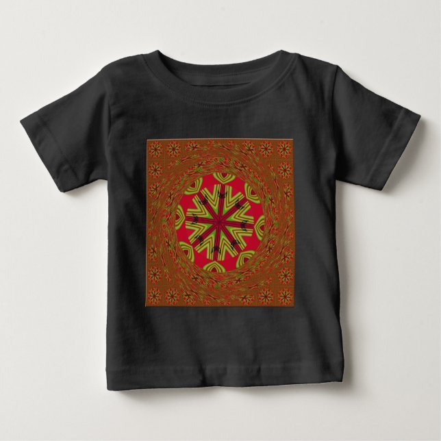 Camiseta Para Bebê Design tradicional africano (Frente)