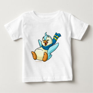 Camiseta Para Bebê Deslizando Bruce azul
