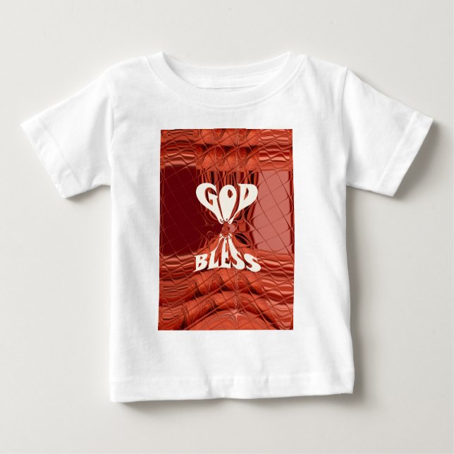 Camiseta Para Bebê Deus abençoe Art (Frente)