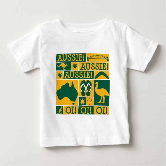 Camiseta Para Bebê Dia da Austrália (Frente)