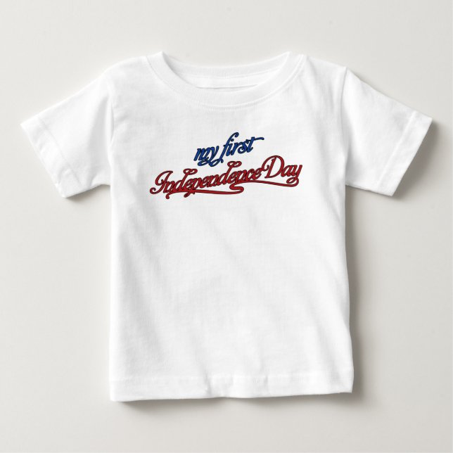 Camiseta Para Bebê Dia da Independência 4 de julho camiseta do bebê (Frente)