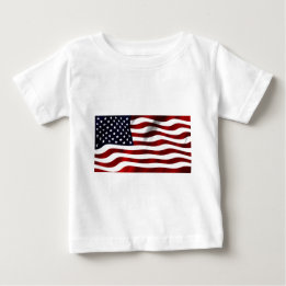 Camiseta Para Bebê Dia da Independência Patriótica da Bandeira Americ