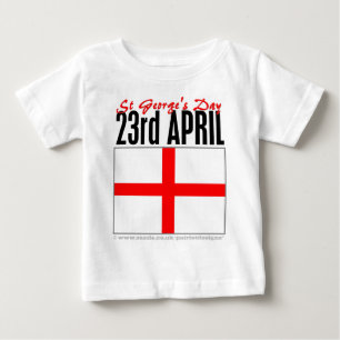 Camiseta Para Bebê Dia de Inglaterra, St George