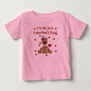 Camiseta Para Bebê Dia dos namorados do urso do menino ò