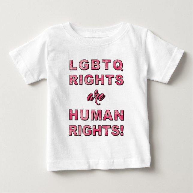 CAMISETA PARA BEBÊ DIREITOS LGBTQ... (Frente)
