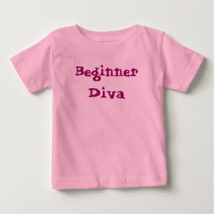 Camiseta Para Bebê Diva Iniciante Citação Fofo Sassy Menina