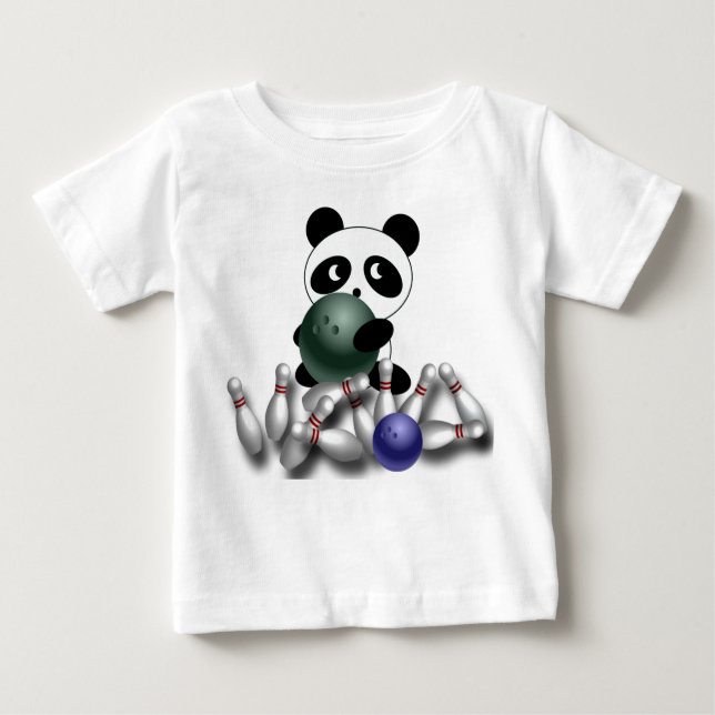 Camiseta Para Bebê Divertimento da boliche (Frente)