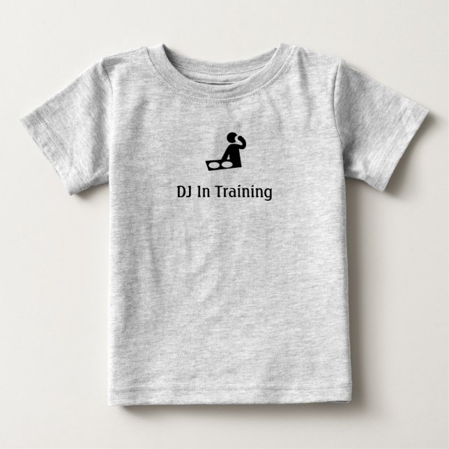 Camiseta Para Bebê DJ na criança T do treinamento (Frente)