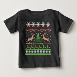 Camiseta Para Bebê Doce de Natal Feio Engraçado