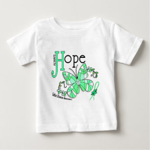 Camiseta Para Bebê Doença celíaca da borboleta do vitral