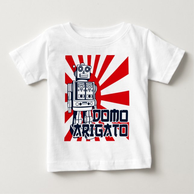 Camiseta Para Bebê Domo Arigato (Frente)