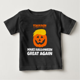 Camiseta Para Bebê Donald Trumpkin faz o excelente do Dia das Bruxas