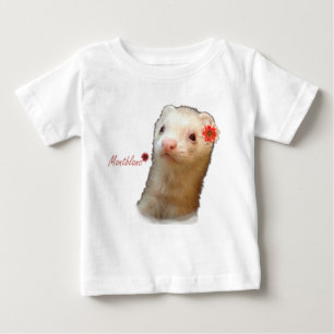 Camiseta Para Bebê Doninha da flor