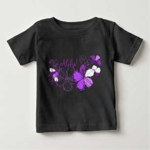 Camiseta Para Bebê Doodle Hibiscus Criança