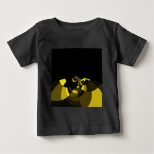 Camiseta Para Bebê Dourado negro