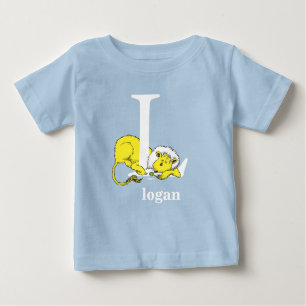 Camiseta Para Bebê Dr. Seuss ABC: Carta L - Branco   Adicione seu nom