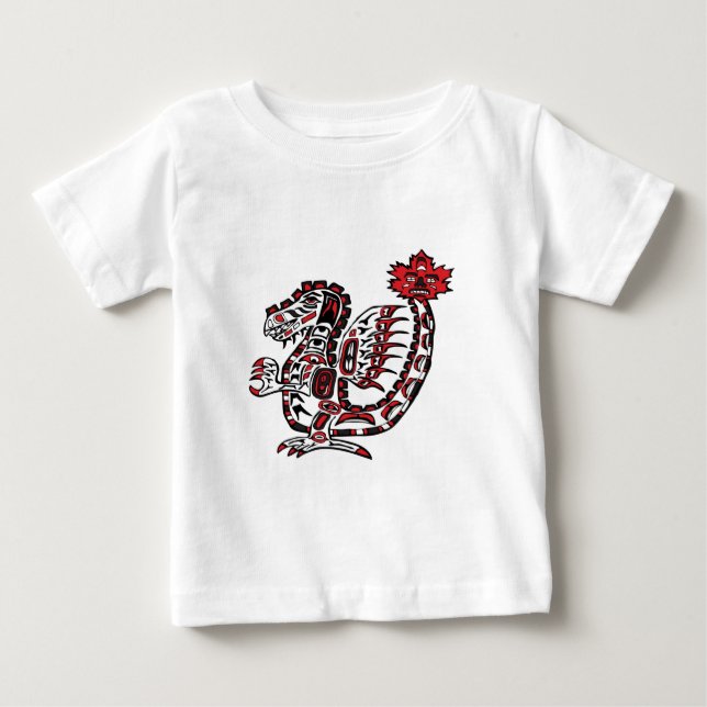 Camiseta Para Bebê Dragão da costa oeste (Frente)