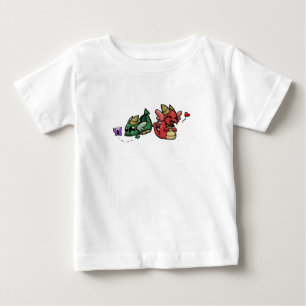 Camiseta Para Bebê Dragões carnudos
