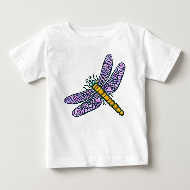 Camiseta Para Bebê Dragonfly - Personalizada (Frente)