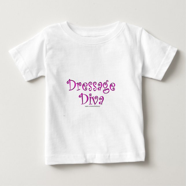 Camiseta Para Bebê Dressage Diva (Frente)