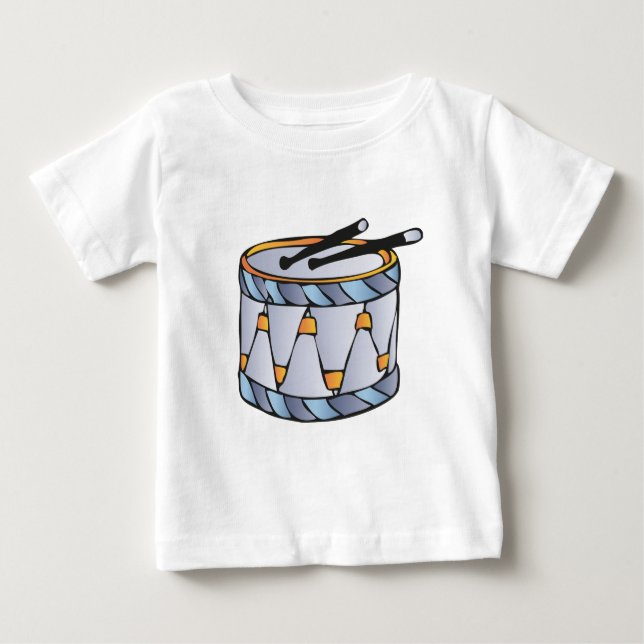 Camiseta Para Bebê drums (Frente)