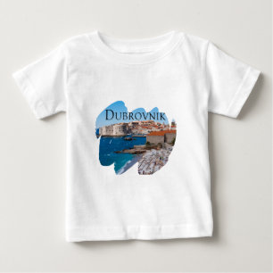 Camiseta Para Bebê Dubrovnik com uma vista