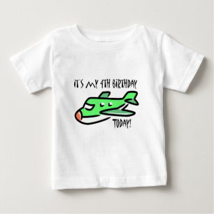 Camiseta Para Bebê É meu 4o aniversário hoje
