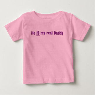 Camiseta Para Bebê é meu pai real
