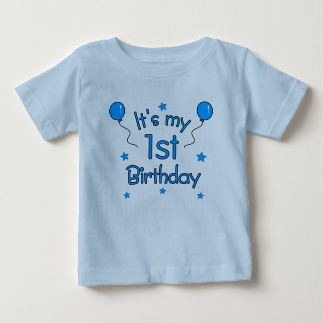 Camiseta Para Bebê É o Meu 1º Aniversário (Frente)