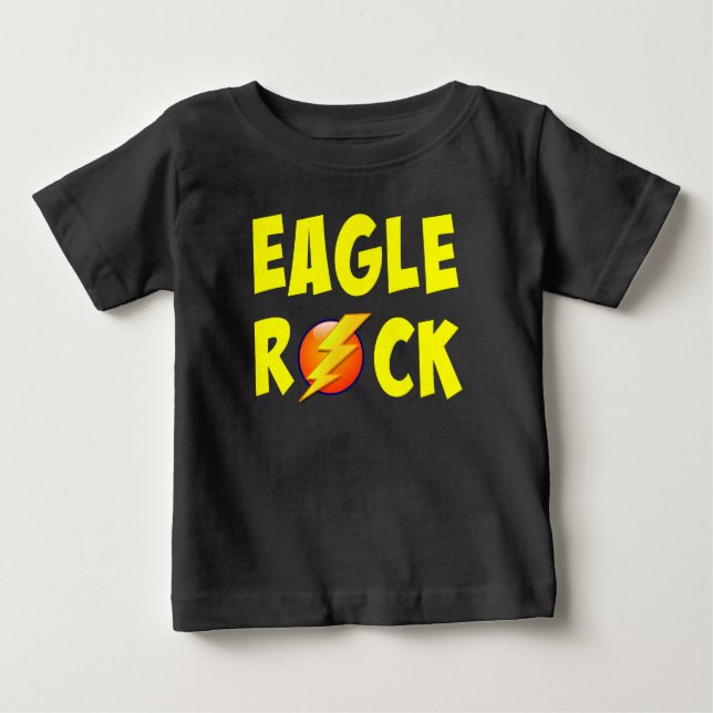 Camiseta Para Bebê Eagle Rock Lightning Bolt (Frente)