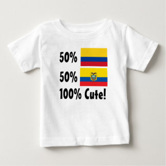 Camiseta Para Bebê Ecuadorian colombiano 100% de 50% 50% bonito