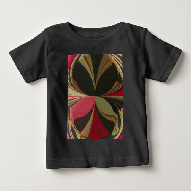 Camiseta Para Bebê Edgy Earth Kaleidoscope Art Impressão (Frente)