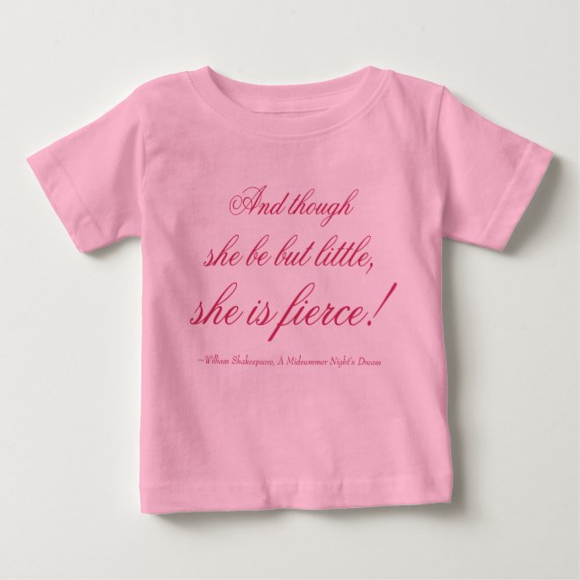 Camiseta Para Bebê Ela é feroz! (Frente)
