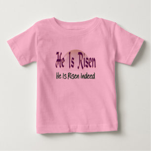 Camiseta Para Bebê Ele é Risen, ele é Risen de verdade!