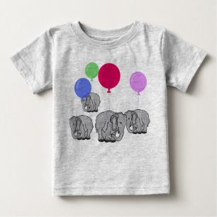 Camiseta Para Bebê Elefantes voadores